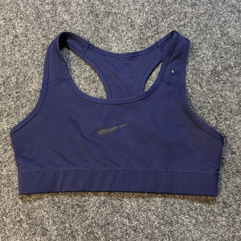 Nike Sports Bra Small Blue Dri-FIT Racerback Activewear Athleisure 375833-430